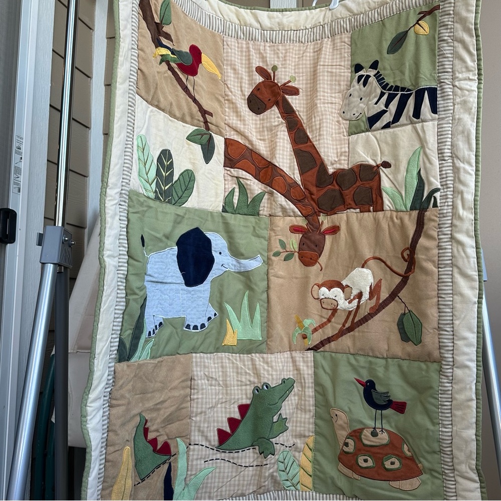 Animal Safari Baby Quilt - Picture 3 of 6